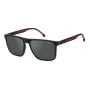 Carrera 8064S-0OIT-Q3 Gafas de sol rectangulares de hombre Negro/Gris 57mm