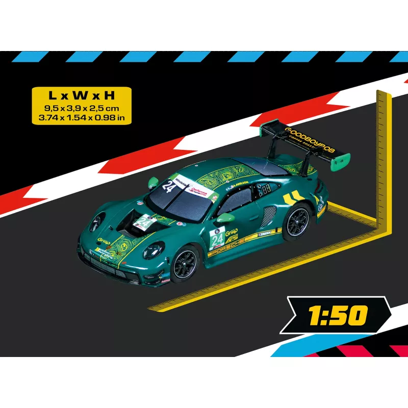 Carrera GO!!! Hybrid Porsche 911 GT3 R Wright Motorsports No.24 coche de slot 1:43