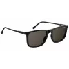 CARRERA Gafas de sol unisex 231-S-807-IR (55/18/145 mm) Montura de acetato negra lentes gris plata espejadas