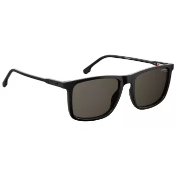 CARRERA Gafas de sol unisex 231-S-807-IR (55/18/145 mm) Montura de acetato negra lentes gris plata espejadas