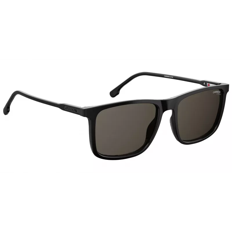 CARRERA Gafas de sol unisex 231-S-807-IR (55/18/145 mm) Montura de acetato negra lentes gris plata espejadas