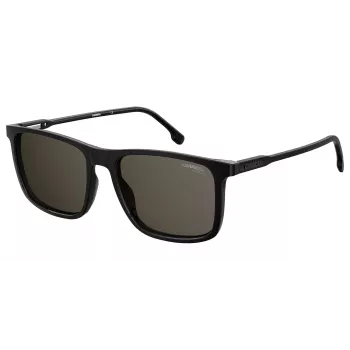 CARRERA Gafas de sol unisex 231-S-807-IR (55/18/145 mm) Montura de acetato negra lentes gris plata espejadas