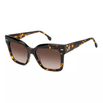 CARRERA Gafas de sol para mujer ARRERA3037S8 montura negra cuadrada, lentes grises degradadas, 54/17/140 mm