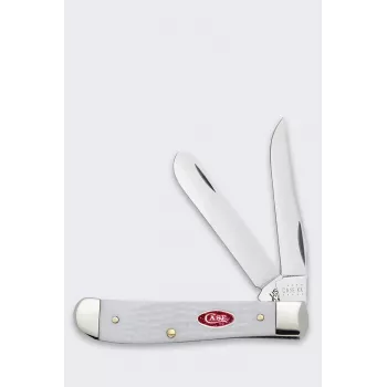 Case SparXX Mini Trapper cuchillo con mango sintético blanco y hojas de acero inoxidable Tru-Sharp