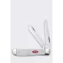 Case SparXX Mini Trapper cuchillo con mango sintético blanco y hojas de acero inoxidable Tru-Sharp