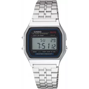 CASIO A-159WA-N1 Reloj unisex digital de cuarzo, 33 mm, Plata/Gris