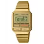 CASIO A120WEG-9AEF Reloj digital vintage para mujer, 33,5 mm, tono dorado