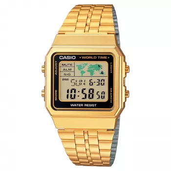 CASIO A500WGA-1 Reloj digital para hombre 39mm Dorado acero inoxidable