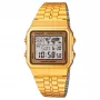 CASIO A500WGA-9 Reloj digital para hombre 39mm tono dorado acero inoxidable