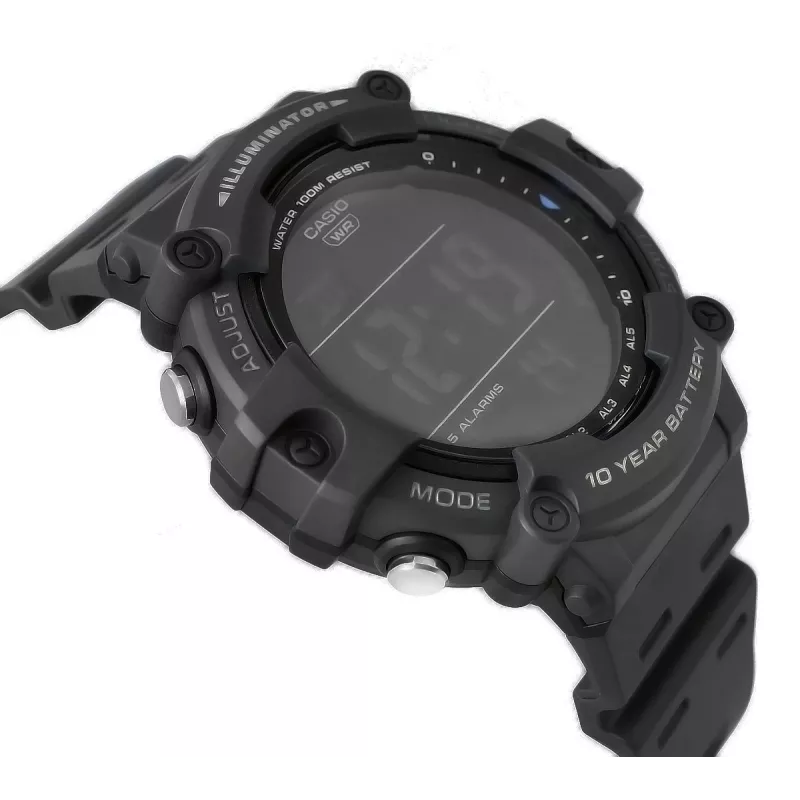 Casio AE-1500WH-8BVEF Reloj digital de hombre – Correa de resina, 100m resistente al agua, hora mundial