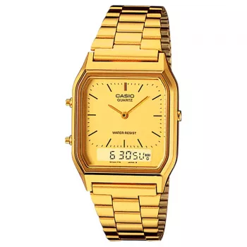 CASIO AQ-230GA-9B Reloj unisex analógico-digital, tono dorado, 38,8 mm