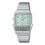 CASIO AQ-800E-3AEF reloj digital-analógico unisex 32mm esfera verde acero inoxidable plateado