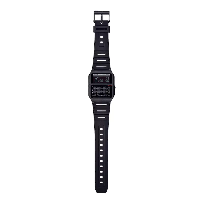 CASIO CA-53WB-1BEF Reloj digital unisex con calculadora, resina negra