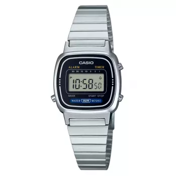 CASIO LA-670WD-1DF Reloj digital de mujer plata acero inoxidable 24 mm