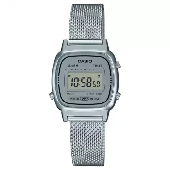 Reloj digital de mujer CASIO LA670WEM-7DF en tono plateado 30,3 mm