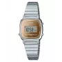 CASIO LA670WES-4AEF Reloj digital de mujer - esfera oro rosa, caja y pulsera color plata, 24 mm