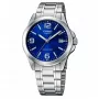CASIO LTP-1215A-2A Reloj analógico de cuarzo para mujer 28mm esfera azul acero inoxidable