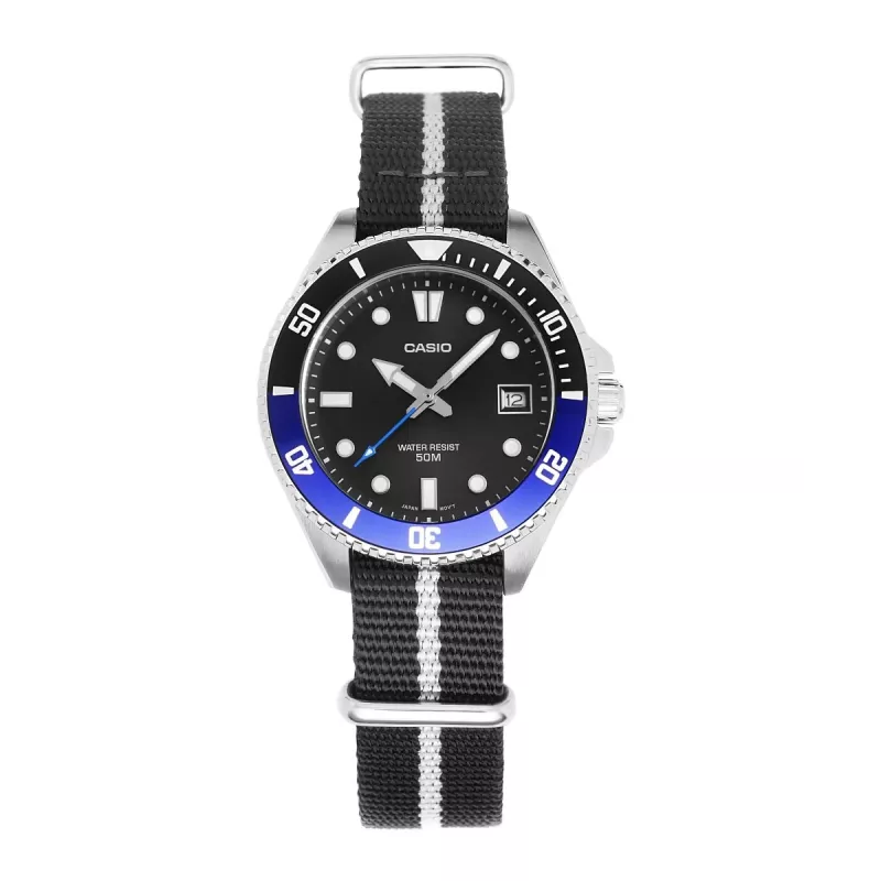 Casio MDV-10C-1A2VEF Reloj de buceo para hombre Negro acero inoxidable resina