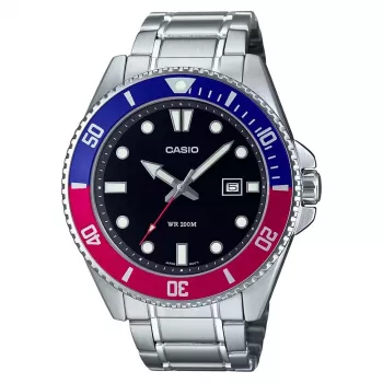 CASIO MDV107D1A3VDF Reloj de buceo para hombre 42mm acero inoxidable esfera negra