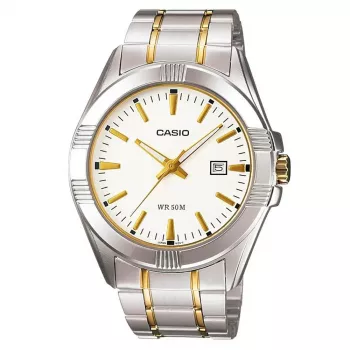 CASIO Reloj hombre analógico de cuarzo MTP-1308SG-7A acero inoxidable bicolor 43,5mm