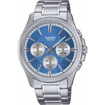 Casio reloj analógico de cuarzo hombre MTP1375PD2A2V esfera azul acero inoxidable 43,8 mm