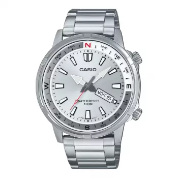 CASIO Reloj analógico hombre MTD130D7AVDF 44mm acero inoxidable