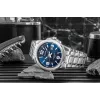 Casio MTP-1314D-2AVEF reloj analógico de cuarzo para hombre, esfera azul, correa de acero inoxidable, resistencia al agua 50m