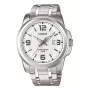 CASIO MTP-1314D-7A reloj de cuarzo analógico de hombre acero inoxidable esfera plateada 44,9 mm