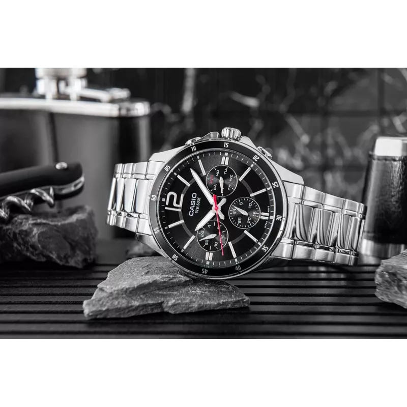 Casio MTP-1374D-1AV Reloj hombre analógico cuarzo acero inoxidable 43,5 mm