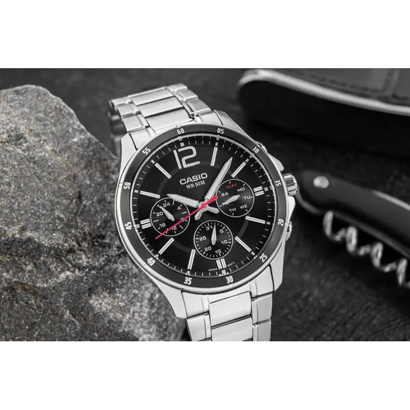 Casio MTP-1374D-1AV Reloj hombre analógico cuarzo acero inoxidable 43,5 mm