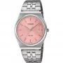 Casio MTP-B145D-4AVEF Reloj de cuarzo analógico hombre con correa de acero inoxidable, esfera color salmón, caja plateada, 50m de resistencia al agua