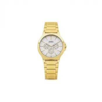 CASIO MTP-V300G-9AUDF reloj hombre analógico cuarzo, acero inoxidable con baño de oro, 41,5 mm