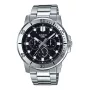 CASIO MTP-VD300D-1E reloj hombre analógico de cuarzo de acero inoxidable 45 mm esfera negra