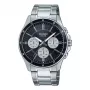 CASIO MTP1374D1A3VD reloj de hombre analógico de cuarzo con indicador de día y fecha, brazalete de acero inoxidable, 47mm caja