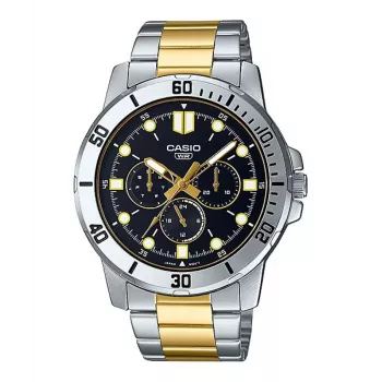 Reloj de cuarzo analógico de hombre CASIO MTPVD300SG1EU 45 mm acero inoxidable bicolor plata/oro