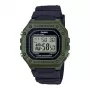 CASIO W-218H-3AVDF reloj digital - resina verde, 50m de resistencia al agua, retroiluminación LED
