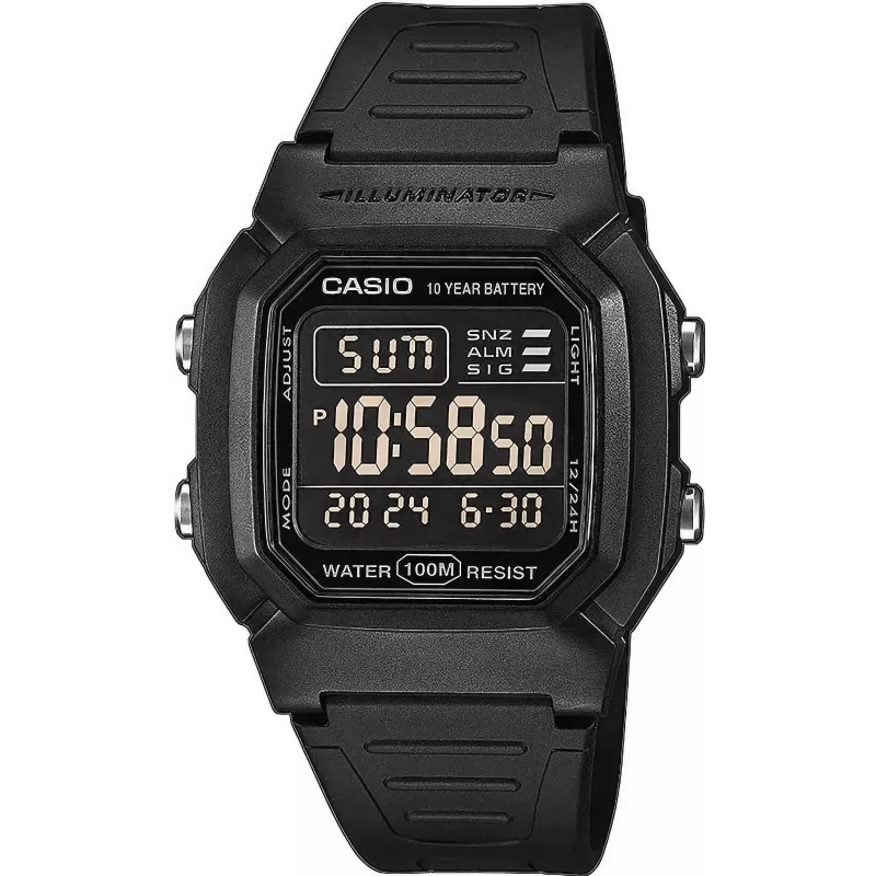 Casio W-800H-1BVES Reloj digital de hombre - 100 m resistente al agua, cuarzo