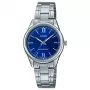 CASIO Reloj de cuarzo analógico de mujer LTP-V005D-2B2 34mm acero inoxidable esfera azul