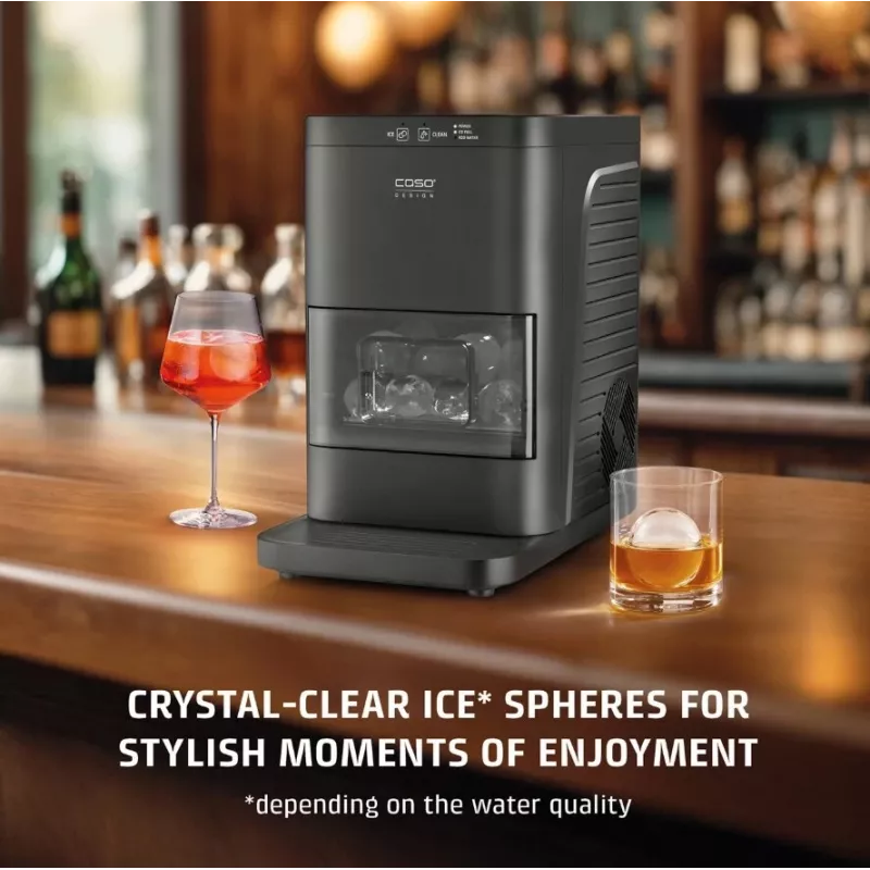 CASO IceBall Pro Máquina automática de bolas de hielo – 130 W, 1,3 l, negro mate