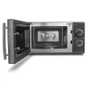 CASO M20 EASY 03309 Microondas solo, 20 L, 700 W, temporizador de 35 minutos, Negro/Gris