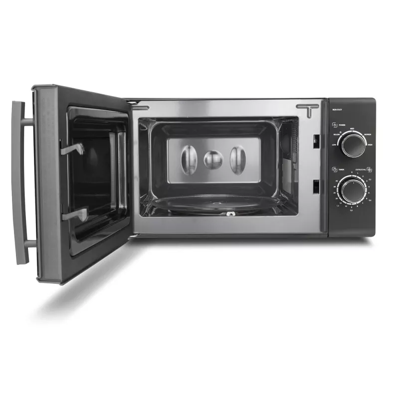 CASO M20 EASY 03309 Microondas solo, 20 L, 700 W, temporizador de 35 minutos, Negro/Gris