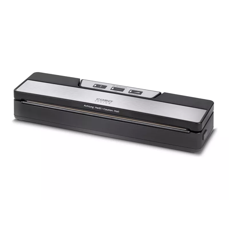 CASO VR 190 Advanced envasadora al vacío – 100 W, control de temperatura, doble soldadura, negra