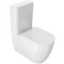 CCTP00503BBSE Inodoro de salida horizontal con cisterna, asiento con cierre suave, doble descarga 4,5/3L, blanco