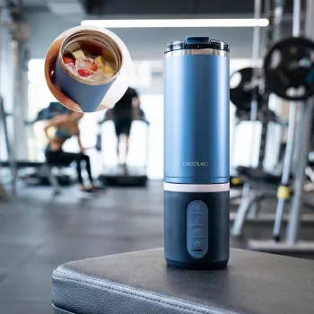 Cecotec Batidora Power Titanium Shake2Go Portátil 180 W Recipiente sin BPA 0,6 L Dark Steel
