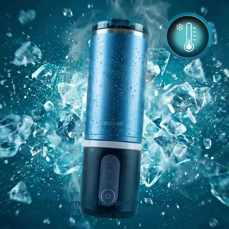 Cecotec Batidora Power Titanium Shake2Go Portátil 180 W Recipiente sin BPA 0,6 L Dark Steel
