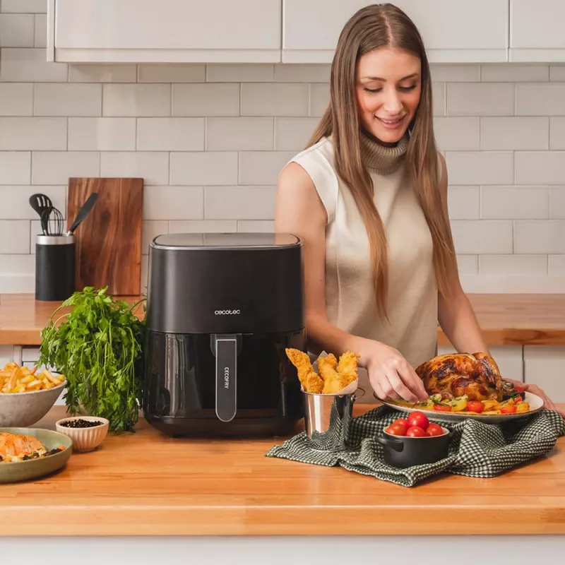 CECOTEC Cecofry Fantastik 5500 freidora de aire, 5,5L, 1500W, negra