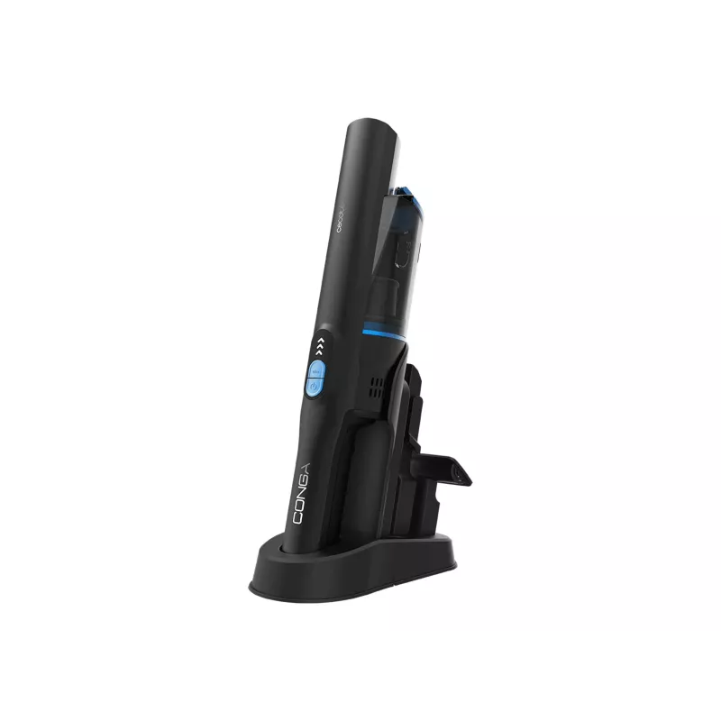 Cecotec Conga Rockstar Micro+ Animal aspirador de mano con batería, 200 W, 16,8 V, 40 min de autonomía, Negro
