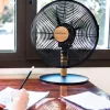 Cecotec EnergySilence 600 WoodDesk ventilador de mesa, ventilador de sobremesa, 40 W, diámetro 30 cm, 3 velocidades, oscilación, beige/negro