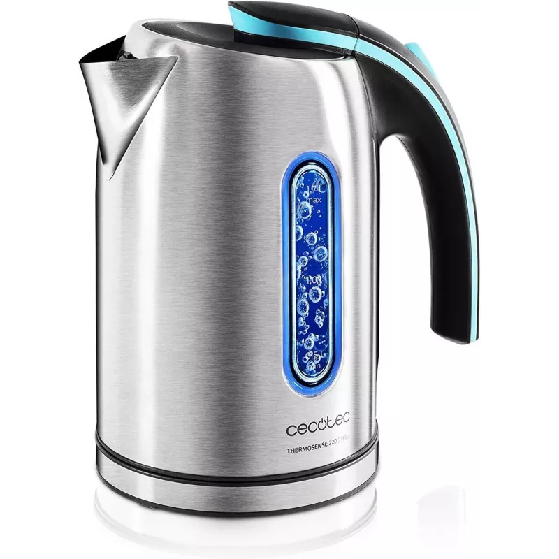 Cecotec Hervidor ThermoSense 220 Steel Eléctrico 1630 W 1,2 L Acero inoxidable Base giratoria 360°