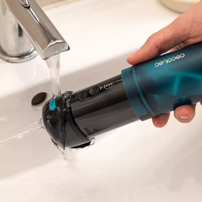Cecotec Irrigador bucal ToothCare Jet Splash 150 ml negro/azul 2 boquillas